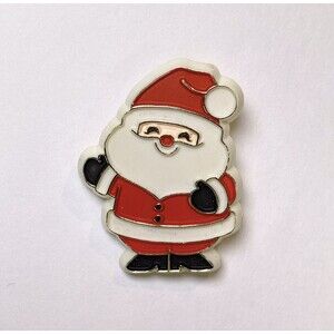 Vintage Santa Claus Pin Brooch Hallmark Cards Christmas 1981 Plastic Retro 80s